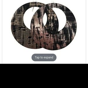 Metallic Brushstroke Cork LARGE Earrings